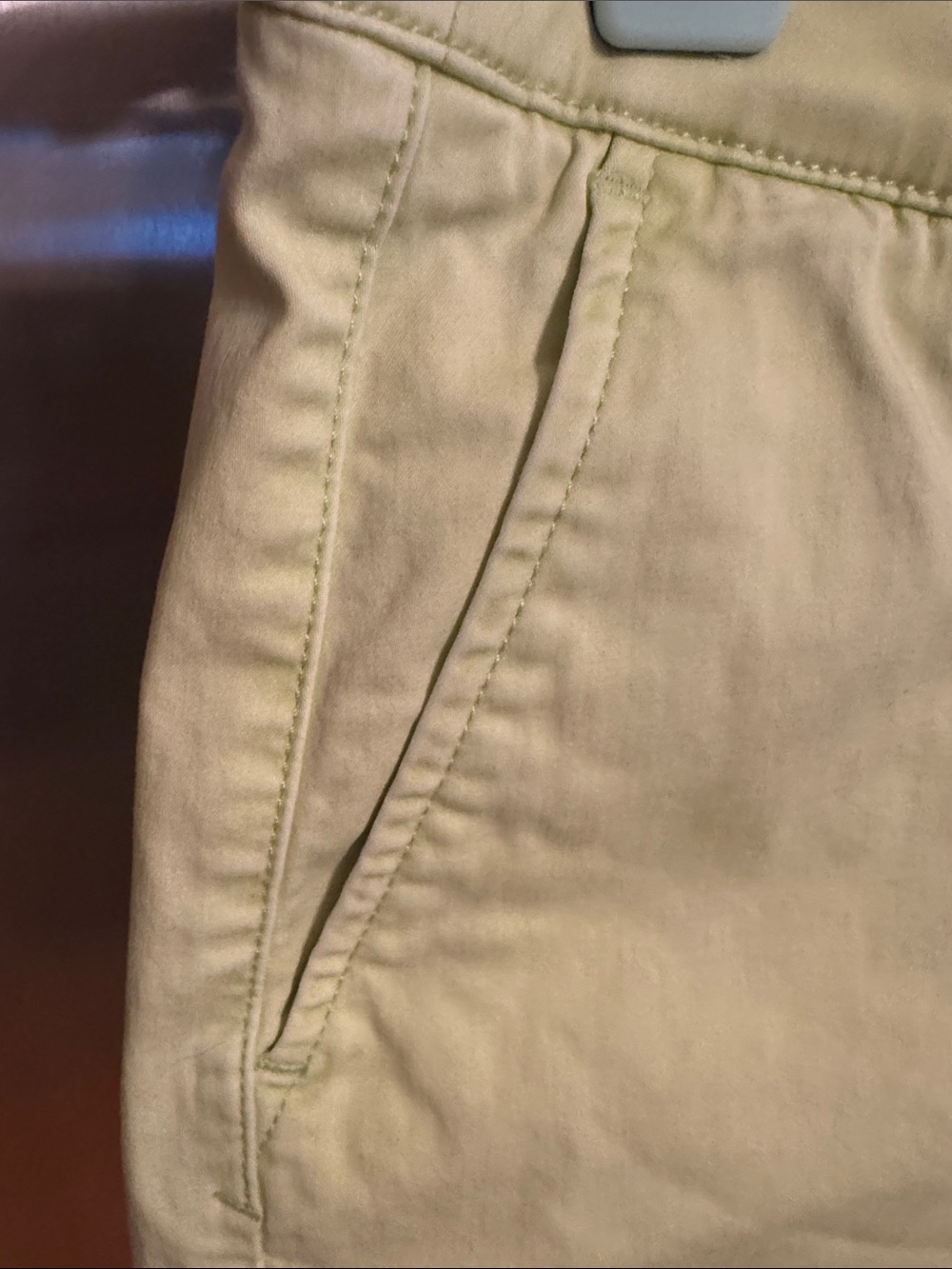 Tommy Bahama Light Lime Green High Waist Cotton Shorts - Picture 3 of 13